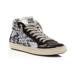 P448 Hi Top Sequin Slip On Sneaker